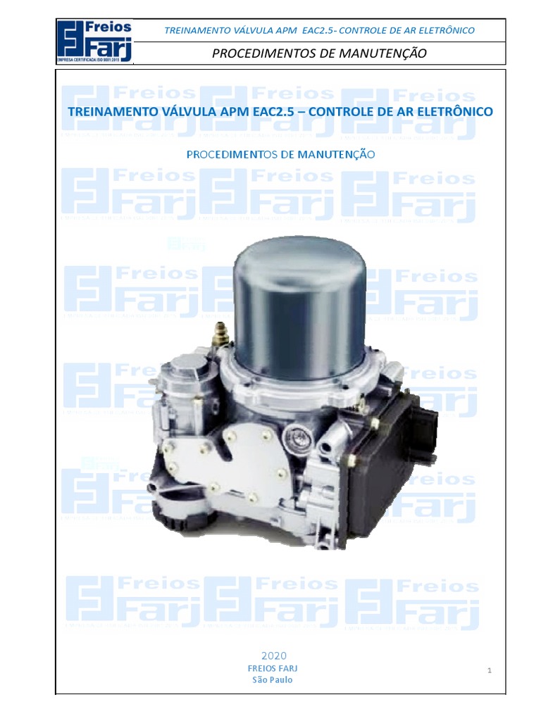Manutenção da Válvula APM EAC2.5 | PDF | Pistão | Parafuso