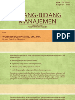 Bidang-Bidang Manajemen