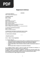 Réglement intérieur BTM