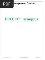 PROJECT Synopses: Hostel Management System