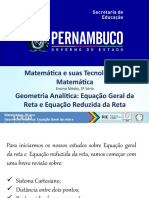 Geometria Analítica Equação Geral Da Reta e Equação Reduzida Da Reta