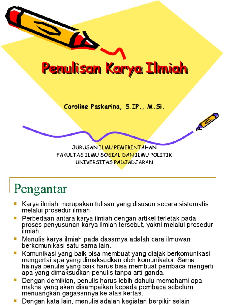 Penulisan Karya Ilmiah