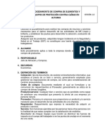 Procedimiento de Compra de Elementos y Equipos de Protección Contra Caídas en Altura