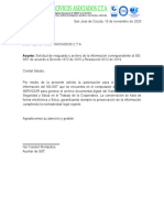 Carta Solicitud Archivo Servidor