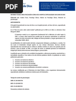 Informe Técnico Área Psicología Clínica Del Hospital Especializado San Juan de Dios