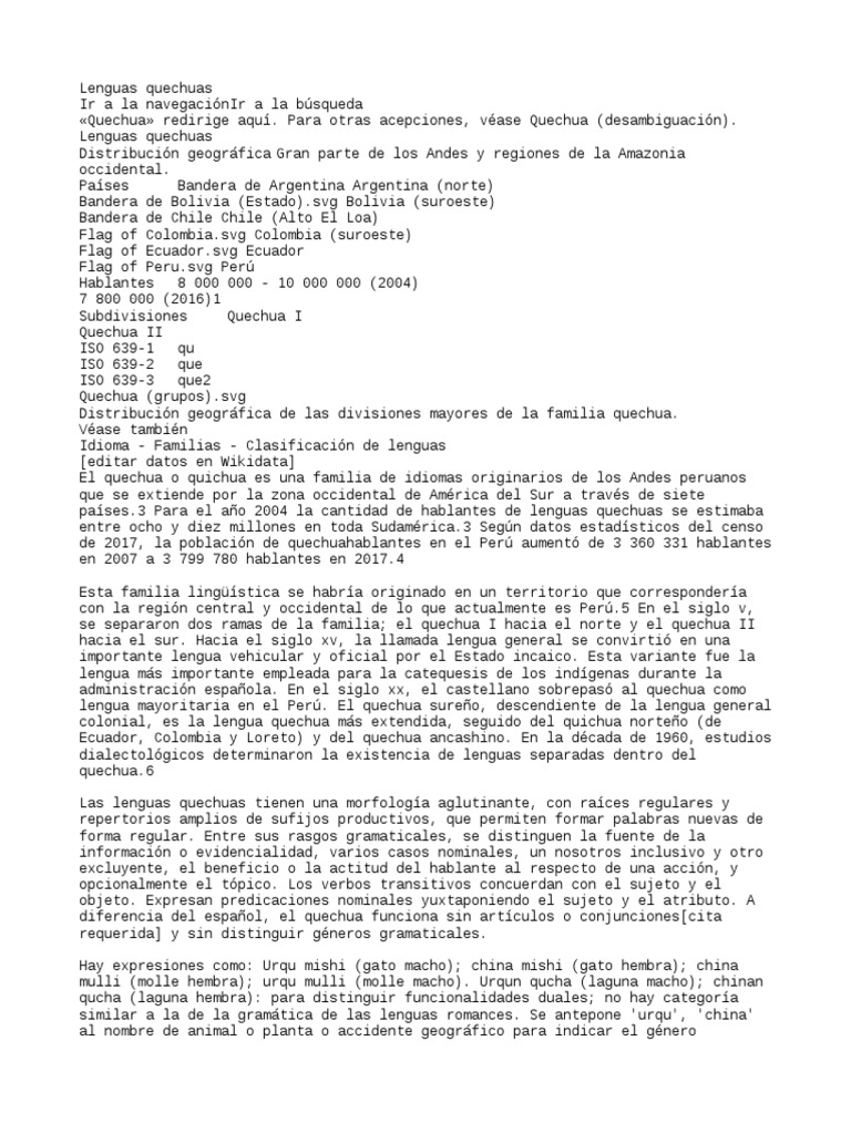 Quechua | PDF | Lingüística | Comunicación humana