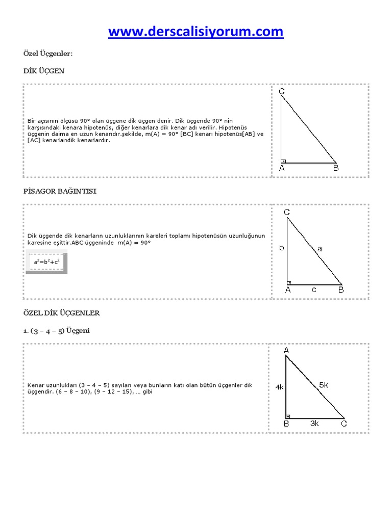 Ozel Ucgenler Pdf