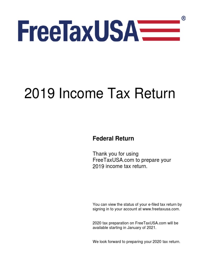 Tax Return 2019 PDF Irs Tax Forms Tax Return (United States)