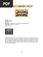Harvest Moon: Back to Nature Guide | PDF | Nature