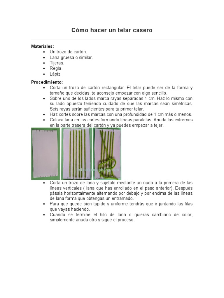 Telar Casero | PDF