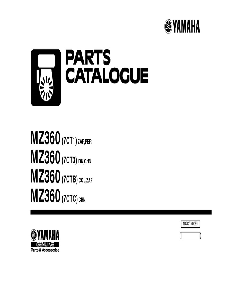 MZ360 Parts Manual | PDF | Screw | Carburetor