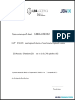 Constancia - Primera Evaluacin de Carcter Formativo