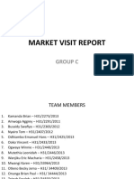 Market Visit Report X