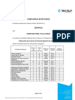 Certificado de Estudios Tecsup