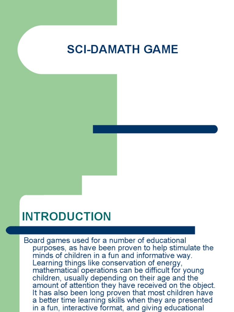 Sci-Damath Game: Rules and Strategies | PDF
