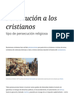 Persecución a Los Cristianos - Wikipedia, La Enciclopedia Libre