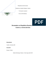 Causas y consecuencias del desempleo en República Dominicana