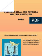 Psychoanalytic Critical Lens 