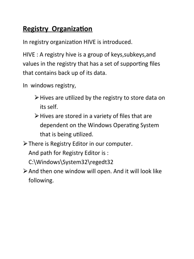 Understanding Windows Registry Hives | PDF | Windows Registry | System ...