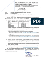 Nota Dinas Update Informasi Penelitian Dan Pengabdian Kepada Masyarakat