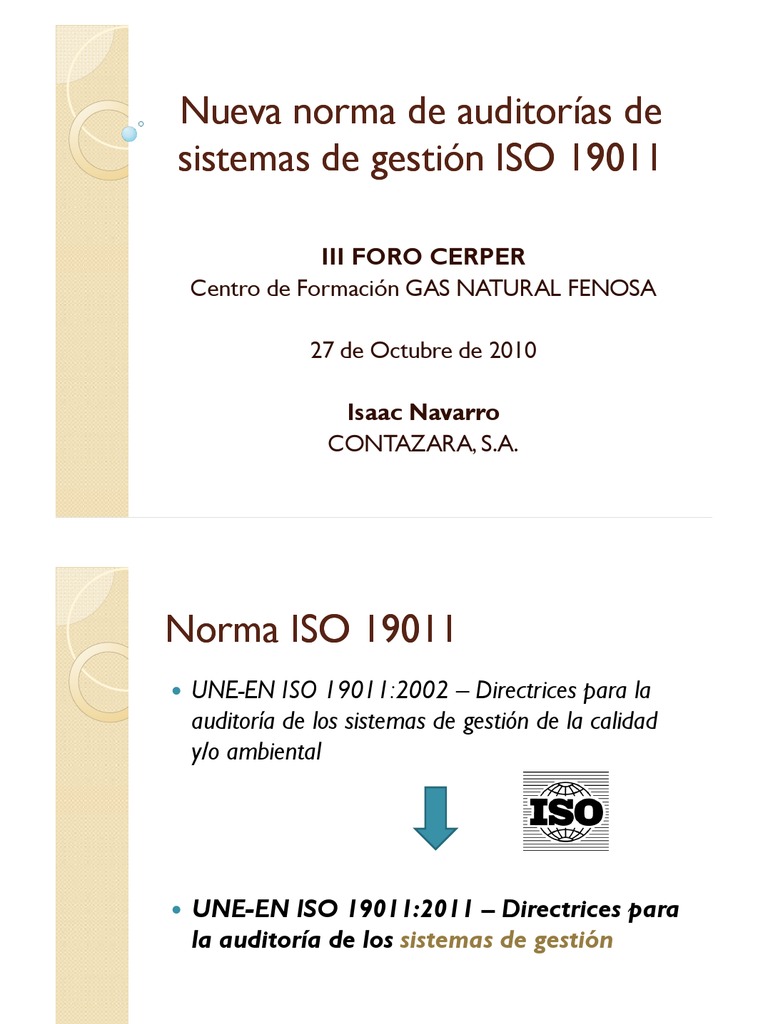 Directrices ISO 19011 para Auditorías | PDF | Auditoría | Contralor