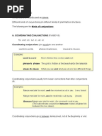 Conjunctions: A. Coordinating Conjunctions (Fanboys)