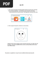 Write A Program That Paints A Smiley Face As Shown Below