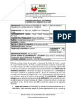 Contrato individual de trabajo Auxiliar Administrativo Hogar Infantil