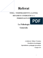 REFERAT. Temperamentul Latura Dinamico Energetica A Personalitatii