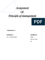 Assignment of Principle of Management