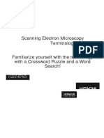 Scanning Electron Microscopy Terminology Activities: Crossword Puzzle