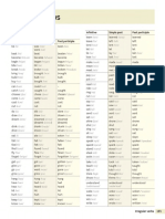 Irregular verbs chart