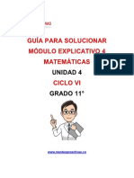 Guia para Solucionar Modulo Explicativo 4 Matematicas 11°