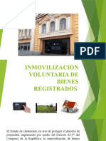 Presentacion de La Ley de Inmovilizacion Voluntaria de Bienes Registrados