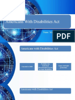 Americans With Disabilities Act: Name: Mays Alsaleem Cis