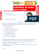 Primer Gobierno de Alan García Pérez para Sexto Grado de Primaria
