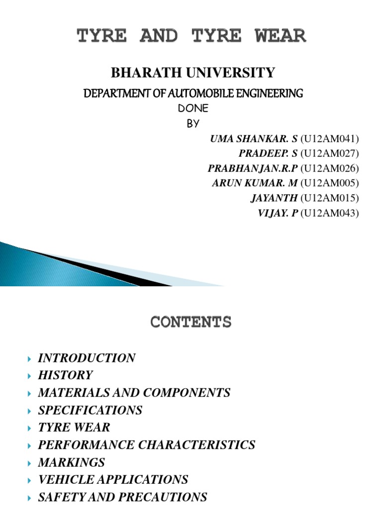 Tire and Tire Wear | PDF | Tire | Motor Vehicle