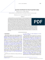 Changes in Ocean Temperature in The Barents Sea in The Twenty-First Century