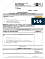 Roteiro de Estudos 8° Bimestre - Química - 1º e 2º Ano Da EJA