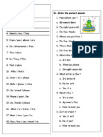 Rewrite Sentences and Circle Answers ESL Worksheet
