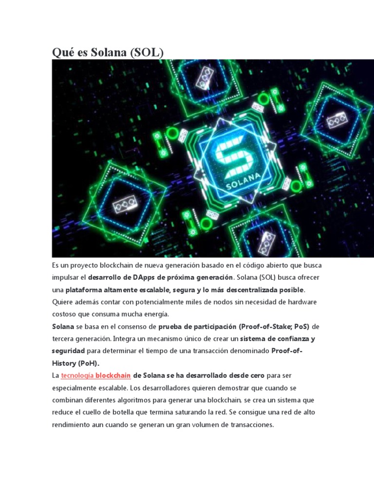 Qué Es Solana | PDF | Criptomoneda | Bitcoin