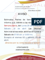 Aviso 260321 Adminsitracion