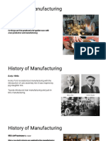 History of Manufacturing: Prior To Century
