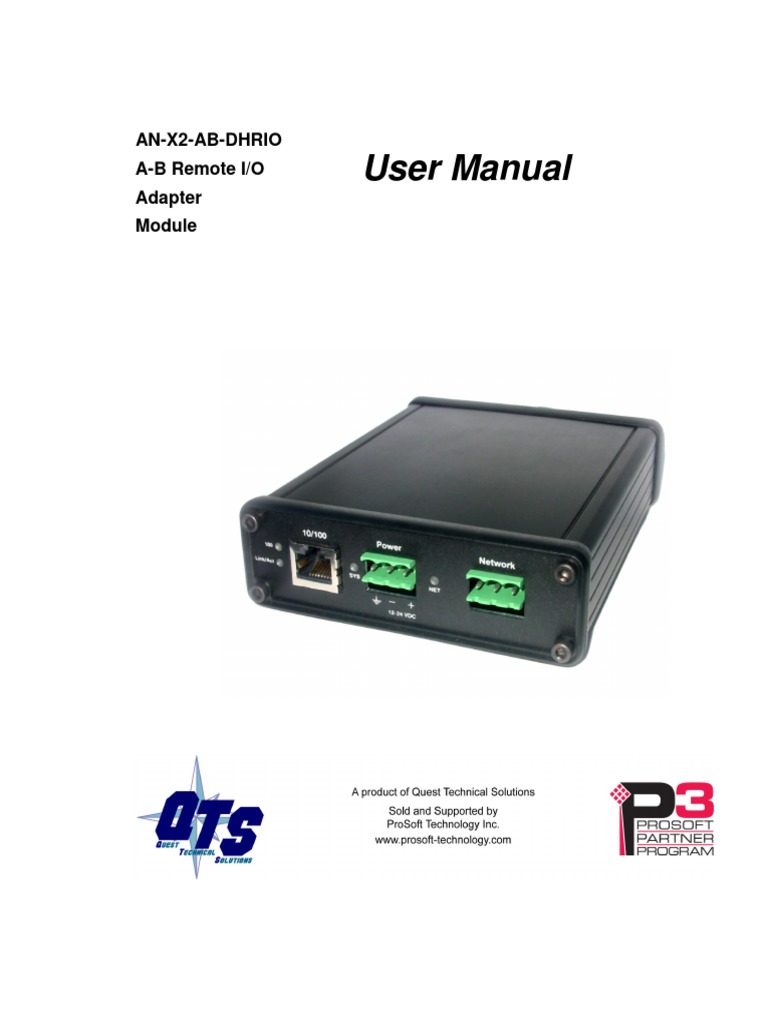 User Manual: An-X2-Ab-Dhrio A-B Remote I/O Adapter | PDF | Ip Address ...