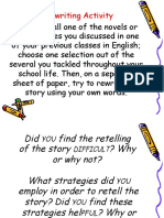 Pre-writing strategies to retell stories