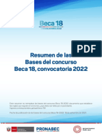 Resumen de Las Bases Del Concurso Beca 18 Convocatoria 2022