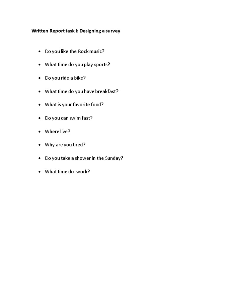 Written Report Task I | PDF