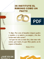 Dios Instituye El Matrimonio Como Un Pacto