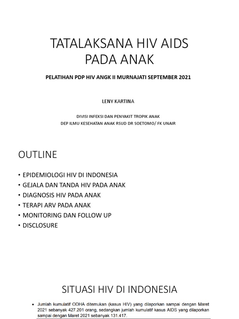 Tatalaksana Hiv Aids 2021 Pdf