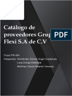 Catálogo de Proveedores Grupo Flexi S.A de C.V